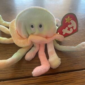 Ty Vintage Goochy Beanie Babies & Teenie Beanie Baby. Pastel tie dye colors.